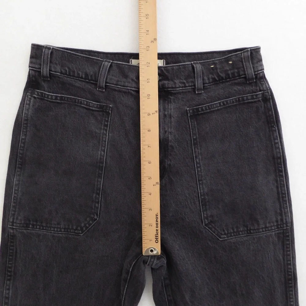 Madewell 90s Straight Jeans Charcoal Black Wash Size 29 High Rise Denim - Picture 5 of 10